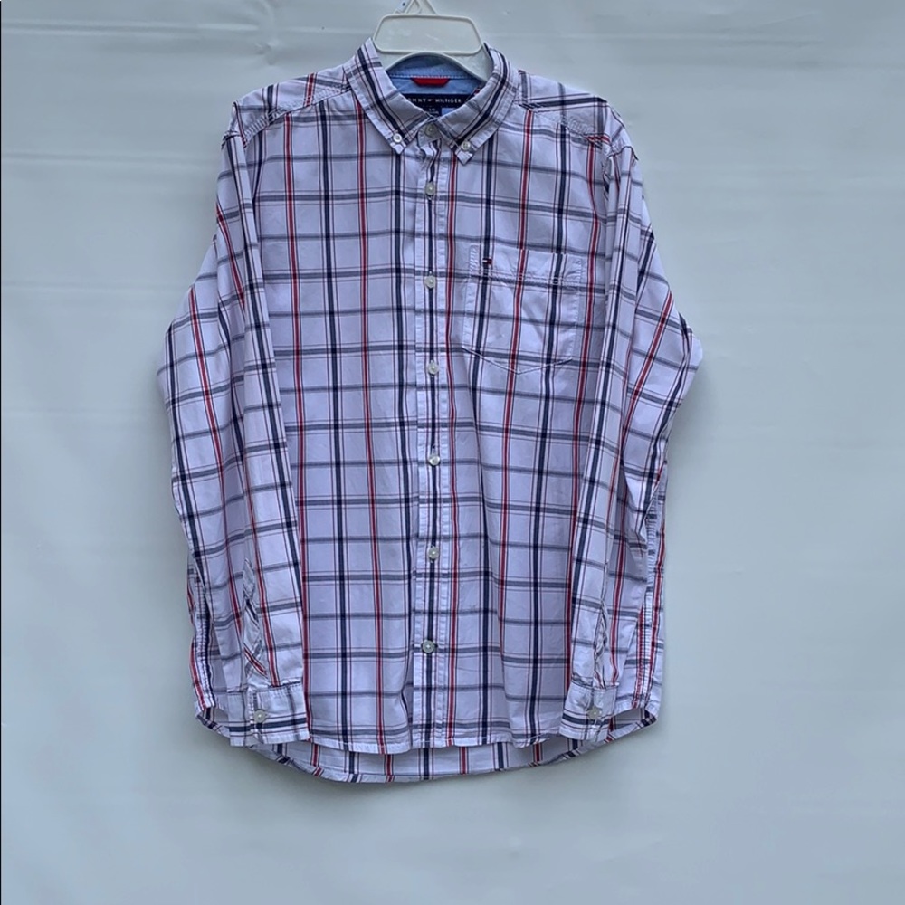 Tommy Hilfiger Boys Plaid Button Down